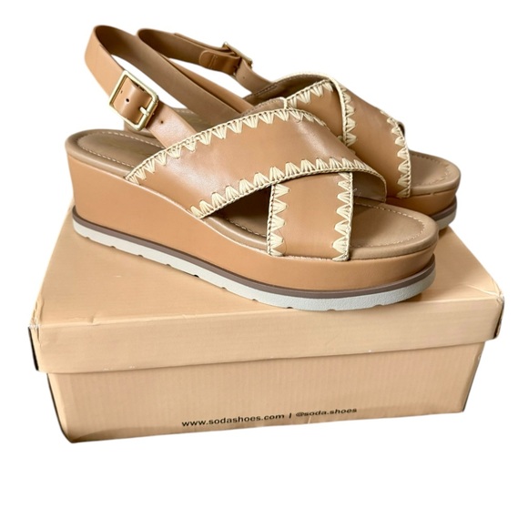 Soda Shoes - Soda Once Platform Sandals [NEW]